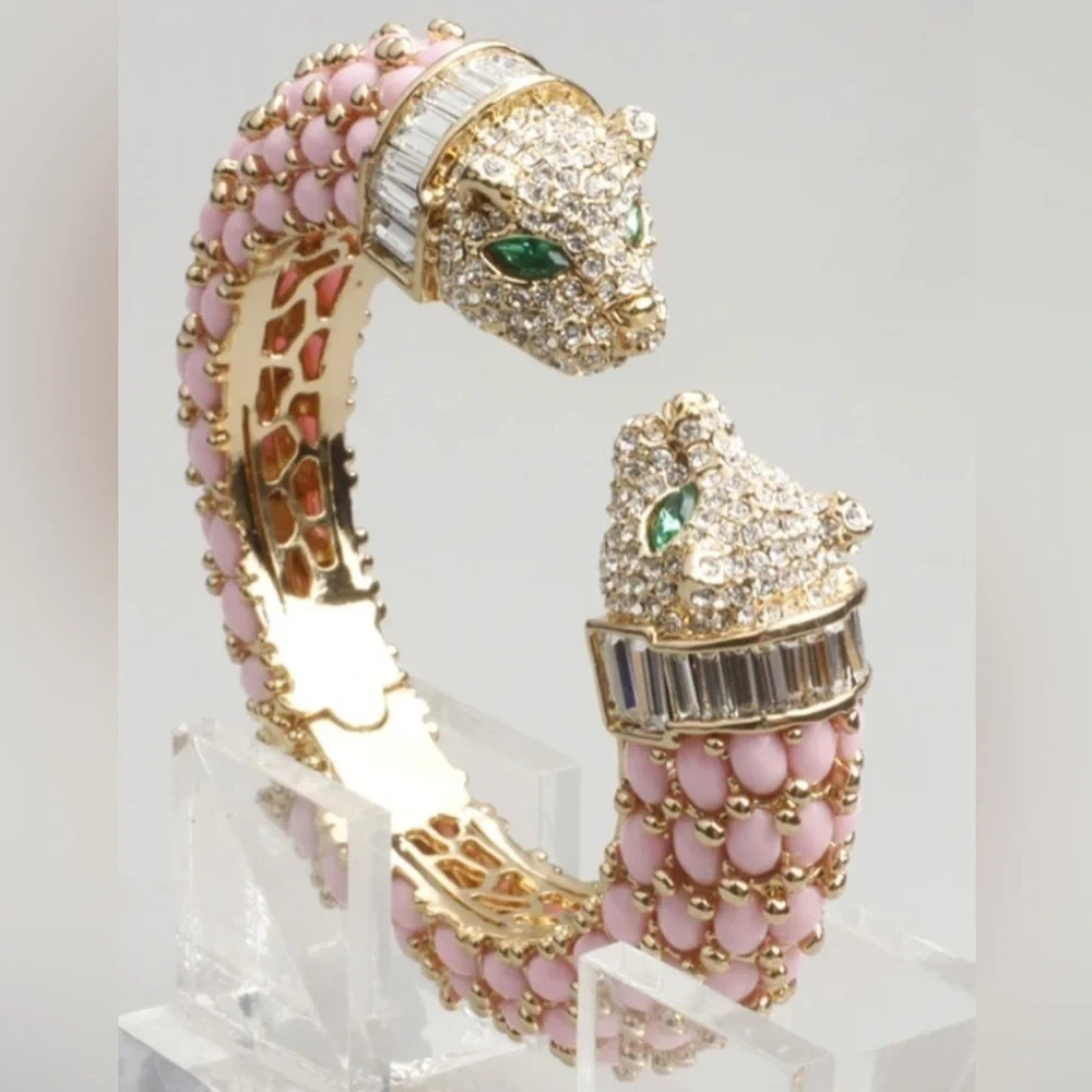 Exquisite Panther Crystal Cuff Bracelet